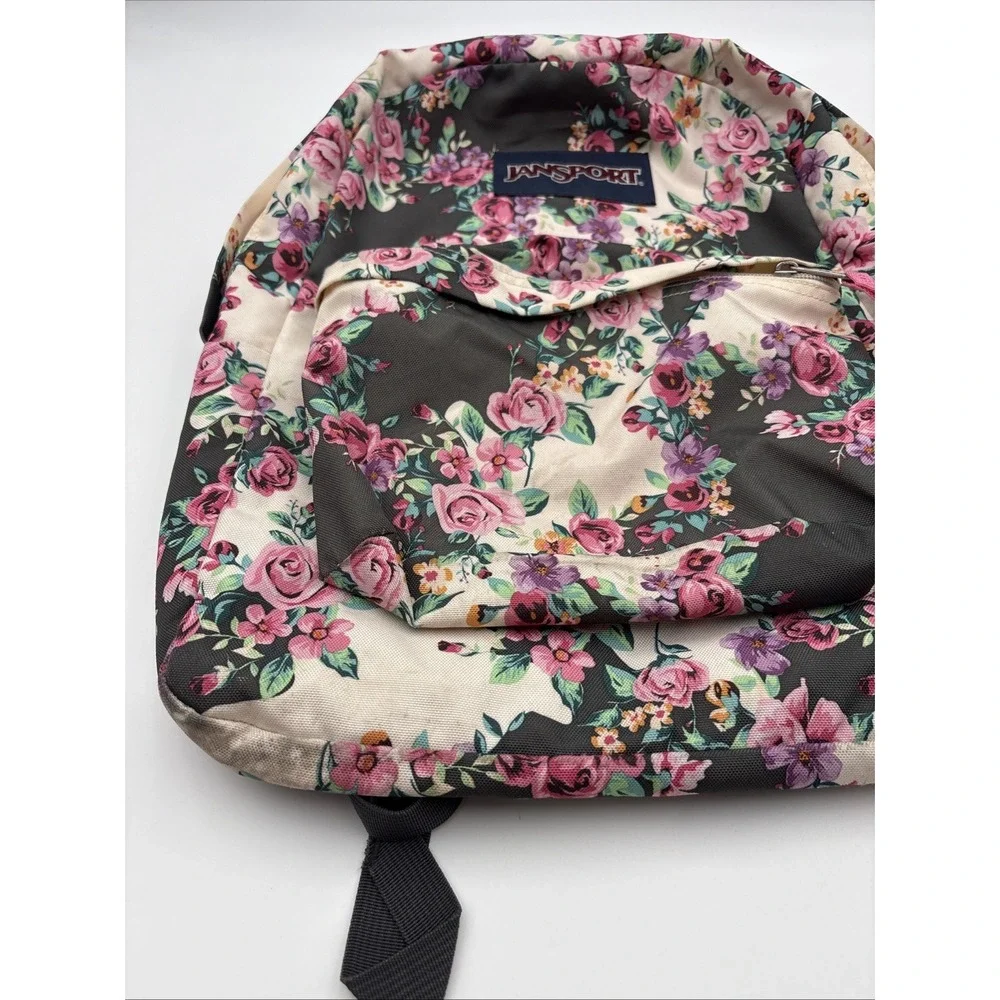 JanSport SuperBreak Backpack Vintage Floral Print Classic Book Bag Multicolor